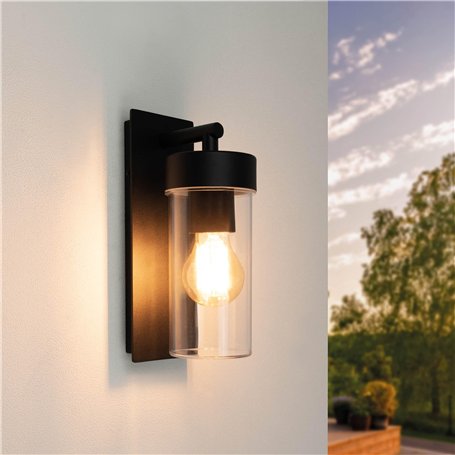 Ledvion Applique Murale Moderne d'Extérieur - Noir - IP44 - Raccord E27