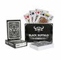 Black Buffalo Playing Cards Lot de 2 cartes de poker imperméables en plastique - Avec 4 symboles - Noir