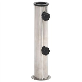 vidaXL Base de Parasol pour m?t ?38/48 mm argenté INOX Base de Parapluie Support de Parapluie Pied de Parasol Base de Parasol de