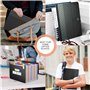 Trieur A4 25 Compartiments avec Étiquettes, Porte Documents Extensible pour Bureau/École, Classeur Souple Résistant et Étanche a