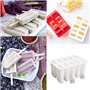 Cozywind Moules à Glaçons Popsicle, 10pcs Silicone Réutilisable Pour Crème Glacée Moule à Crème Glacée Ice Lolly Molds et 50 bât