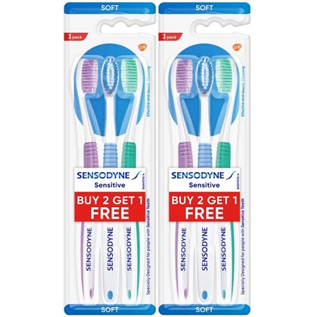 Sensodyne Lot de 6 brosses à dents sensibles