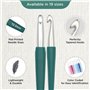 KnitPro Waves Crochets – Crochet de 12 mm, poignées souples ergonomiques, poignée en caoutchouc souple pour les mains arthritiqu