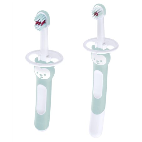 MAM Brosse Learn to brush Set C150 Lot de 2 brosses à dents : manche longue et manche courte