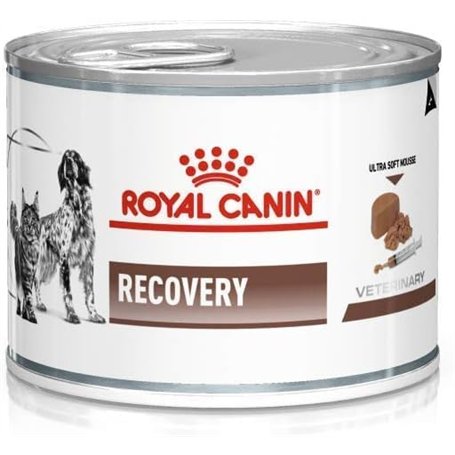Royal Canin Veterinary Recovery | 12 x 195 g | Aliment Complet diététique pour Chiens et Chats Adultes | Mousse Ultra Douce à Ha