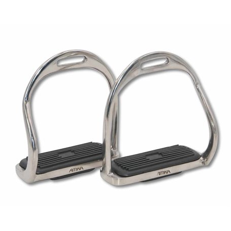 Amesbichler Étriers de sécurité étriers incurvés en acier inoxydable avec inserts interchangeables noirs – Étrier avec côté bomb