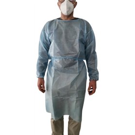 SESCO Lot de 10 blouses de protection jetables