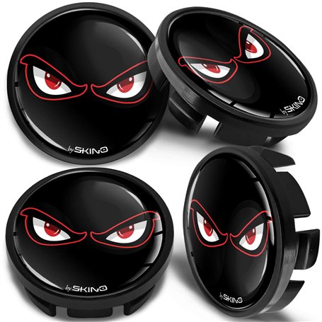 SkinoEu Lot de 4 Enjoliveur Cache Moyeux Capuchon de Centre de Roue 65 mm