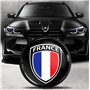 Biomar Labs Badge de Capot Avant et pour Coffre Compatible avec BMW Embleme 82 mm 51148132375 Drapeau de la France Flag EO 5