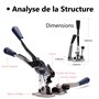 sertisseur de tendeur multifonction portable efficace et Outil de cerclage 3 en 1 pour le cercla