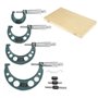 Jeanoko Micromètre Extérieur 4 Pièces 0‑100mm Micromètres Extérieurs Métriques Jauge D'épaisseur étriers de Mesure avec étui
