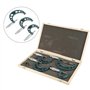 Jeanoko Micromètre Extérieur 4 Pièces 0‑100mm Micromètres Extérieurs Métriques Jauge D'épaisseur étriers de Mesure avec étui