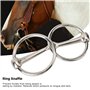 EVTSCAN Fer Cheval Anneau Filet Mors Creux Articulé Bouche pour Fournitures Équestres