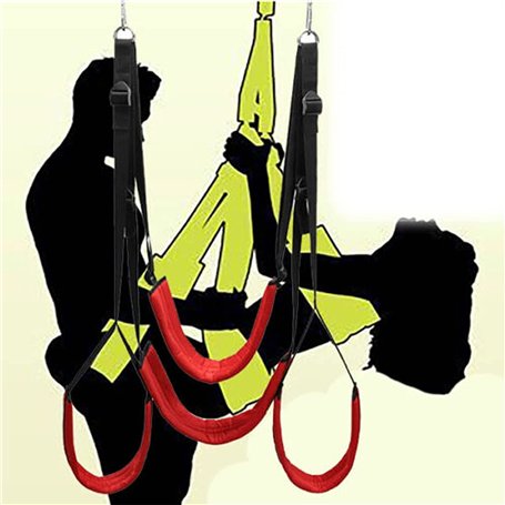 lxdzxy Chaise Suspendue en Nylon Rouge Ladies Garden