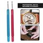 (Rouge + bleu) Outil de réparation de montre, levier d'aiguilles de montre, pour un usage domestique