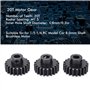 Pignon de Moteur D'arbre de 3 Pièces 8.0mm, Pignon D'engrenage en Acier M1.5 Engrenage de Moteur 20T pour Moteur sans Brosse D'a