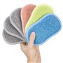 6 Eponge Magique à Vaisselle lavables en Microfibre, éponges Eponge reutilisable Lavable, Un côté Rugueux et Un côté Doux pour c