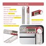 Numérique Angle Finder Double échelle 360 Degrés rapporteur d'angle numérique 200mm Règle Rapporteur d'Angle Numérique avec LCD 