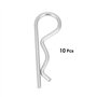 10 pièces goupille Fendue en Fer galvanisé, goupille Fendue de Type B, goupilles de retenue plaquées Zinc Pinces à Ressort éping