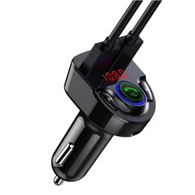 Transmetteur FM Bluetooth pour Voiture G32 12-24V Adaptateur de Voiture Bluetooth Lecteur MP3 FM Carte mémoire Mains Libres A2DP