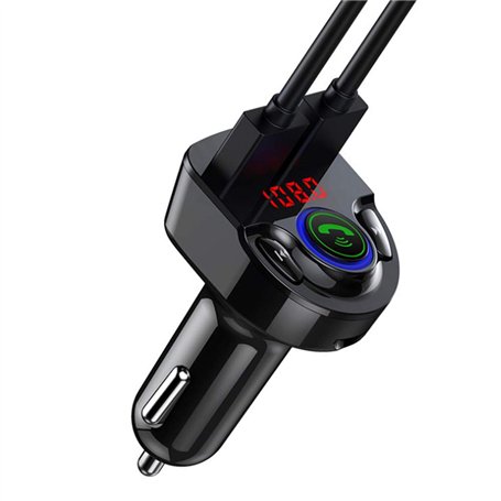 Transmetteur FM Bluetooth pour Voiture G32 12-24V Adaptateur de Voiture Bluetooth Lecteur MP3 FM Carte mémoire Mains Libres A2DP