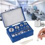Ensemble de Poids D’Étalonnage, 17Pcs 10Mg-100G Poids D’Étalonnage Précis de Précision en Acier Inoxydable, Avec Pince À Épiler 