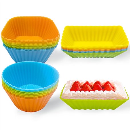 24 pièces moule silicone air fryer，moule air fryer，moule muffin air fryer，moules à pâtisserie，moule gateau air fryer，moule muffi