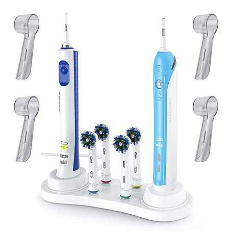 Ph Pro Heat Support Brosse a Dent Electrique Compatible avec Oral B - Porte Brosse à Dents - Rangement Brossette Comprend 4 Hous