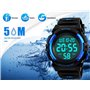 BHGWR Montres numériques pour garçons, Digitale Montre étanche Sport pour Enfants 5ATM avec Alarm/minuterie/EL, Montre numérique