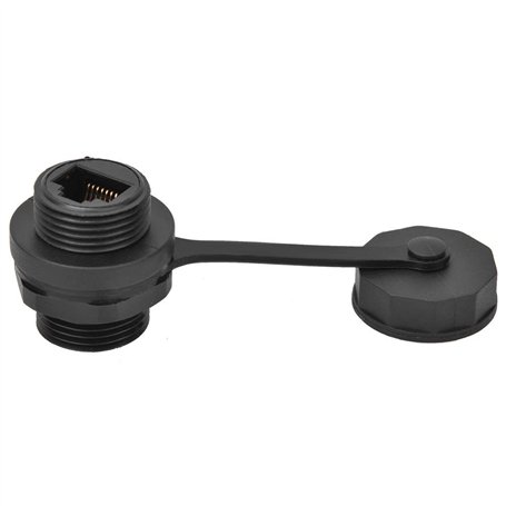 Jeanoko Connecteur de câble d'extension RJ45 Connecteur étanche Connecteur femelle IP67 Connecteur de prise de câble réseau RJ45