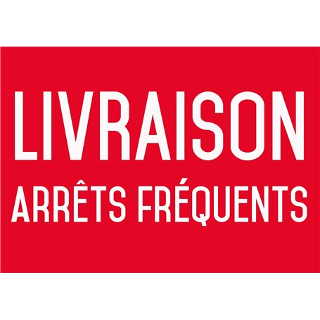 Autocollant vinyl - Livraison Arrêts fréquents - L.210 x H.297mm