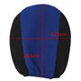 JJ Ensemble de Housses de Siège Avant 2+1 Couvre-Sieges Bleu - Noir Universelles pour Vehicules Utilitaires Bus Van Fourgon Cami