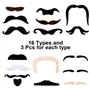 Nuluxi Auto-adhésives Faux Moustache Set Fausses Moustaches Set Nouveauté Fausses Moustaches Convient pour Soirées Costumées Fêt