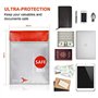 Sac de Documents Sécuritaire Ignifugé pour Argent 38x28cm Caisses à Monnaie Non-Démangeant Enduit de Silicone Sac étanche étanch