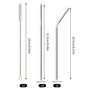 215x6mm Ensemble de Paille en Inox