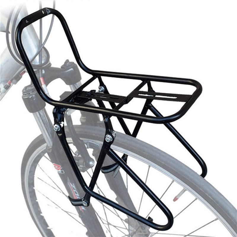 Porte-bagages Avant Vélo Pliant – Noir – Métal – Neuf