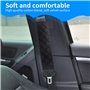 Hevysuo 4 Pièces Coussinets de Ceinture de Sécurité de Voiture,Peluche Housses de Sangle Dépaule de sac à dos,Coussinets de Conf