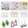 503 Pièces Moule Époxy Résine Bijoux Silicone Kit de Moules et Outils de Coulée de Résine Moule avec Crochets d'oreille et Annea