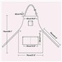 Dusenly Tablier de cuisine unisexe en denim avec poche réglable en jean avec 3 poches pour femme et homme Cuisine, jardin et res