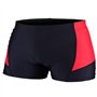 Muscle Alive Hommes Gym Tight 4 Inseam Culturisme Fitness Shorts Polyester et Lycra PLN Noir with Rouge XL