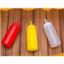 3 PCS Squeeze Bottle Conteneur De Moutarde En Plastique Squeeze Sauce Bouteille Squeeze Ketchup Bouteille avec Twist sur Cap Cou