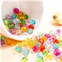 Assortiment de 320 perles rondes à facettes en cristal Diamètre 10 mm Multicolore Perles pour travaux manuels, bracelets, bijoux