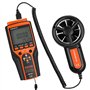 VEVOR Anémomètre Portable -10℃ à 60℃ Mesureur Numérique Vitesse du Vent CFM, Mesure Température du Vent, Flux d'Air, Refroidisse