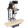 VEVOR Mortaiseuse à Bédane Carré, 370 W, Machine à Percer Bois d'Établi Électrique avec Ensemble Forets, Capacité du Burin 6-12