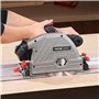VEVOR Scie Circulaire sans Fil, Lame 139,7 mm, Kit Scie à Rail Plongeante sans Balais, Étui Rigide, Profondeur de Coupe 52 mm à