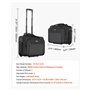 VEVOR Sac à roulettes pour Ordinateur Portable 17,3 Pouces, Mallette à roulettes pour PC, Poignée Télescopique à 4 Hauteurs, Tis