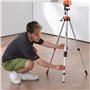 VEVOR Trépied de Niveau Laser, Filetage 1/4''-20, Réglable en Hauteur 695-1750 mm avec Niveau à Bull Intégré, Support de Scanner