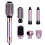 VEVOR Brosse Sèche-cheveux 6 en 1 Styler Multifonction Professionnel Ionique avec 2 Bigoudis à Enroulement Automatique
