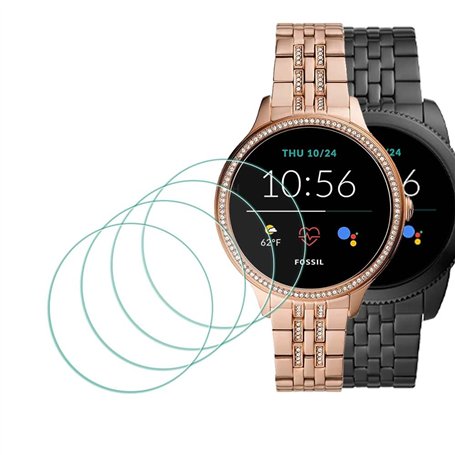 MTHGH Protection Écran pour Fossil Femmes Gen 5E 42mm/ Hommes GEN 5E 44mm Verre Trempé [4 pièces]