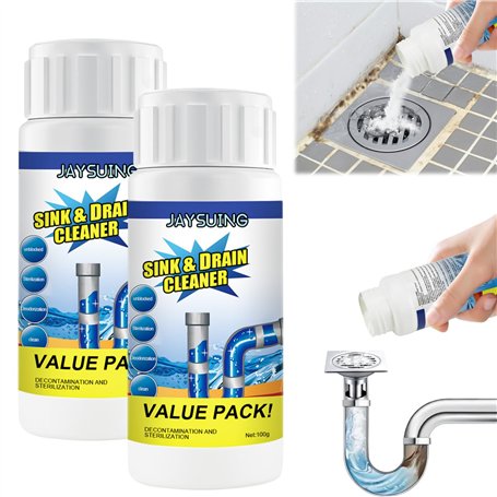 2 Pièces Mousse nettoyante pour Canalisations 100g